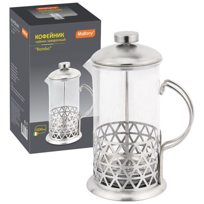 Чайник/кофейник (кофе-пресс) 'Rombo' 800ML MALLONY 005487
