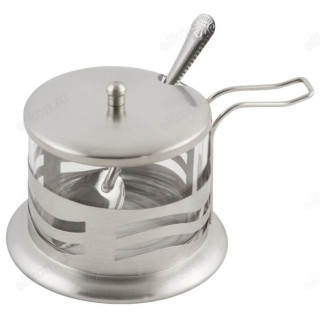 Сахарница Mallony DOLCE 250мл с крышкой и ложечкой, (волна) 005489-1