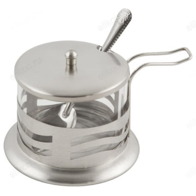 Сахарница Mallony DOLCE 250мл с крышкой и ложечкой, (волна) 005489-1