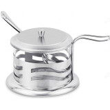 Сахарница Mallony DOLCE 250мл с крышкой и ложечкой, (волна) 005489