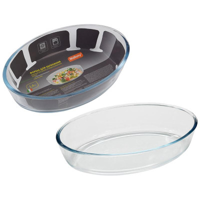 Форма для запекания стекло CRISTALLINO 1,6л овал ФМ-005563-2