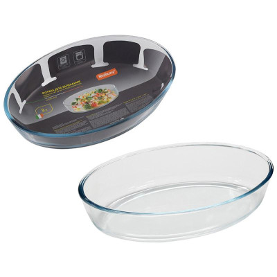 Форма для запекания стекло CRISTALLINO 3л овал ФМ-005565-2