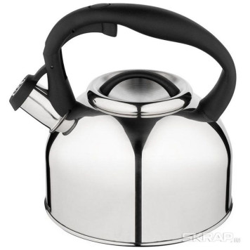 Чайник из нерж.стали Melodia (2.5л, со свистком, зеркальная полировка) MALLONY 006870-1