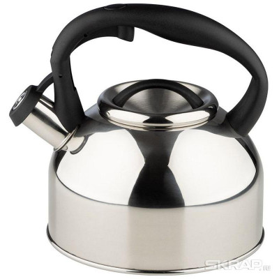 Чайник из нерж.стали Melodia (2.5л, со свистком, зеркальная полировка) MALLONY 006870-2