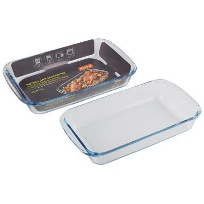 Форма для запекания из боросил стекла с ручками FELICITA (1.6л) MALLONY 007180-1