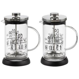 Чайник/кофейник (кофе-пресс) MOMENTO 600мл из боросиликатного стекла с надписью на корпусе MALLONY 007289