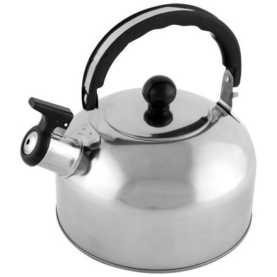 Чайник Casual 2.5л из нерж стали со свистком, зеркальная полировка MALLONY 007297-1