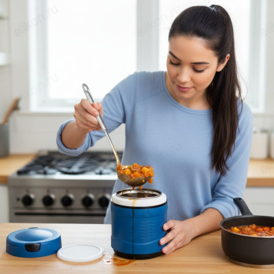 Термос пищевой MALLONY FS2610 1л 073031 пластик/металл-7