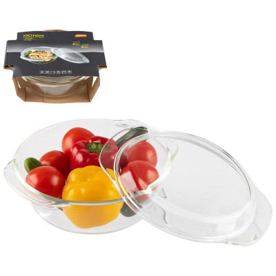 Кастрюля с крышкой ITALIANO 1.5л из жаропрочного стекла MALLONY 103814-1
