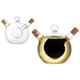 Емкость для масла и уксуса OLIVA 350/50мл из стекла, круглая MALLONY 105013