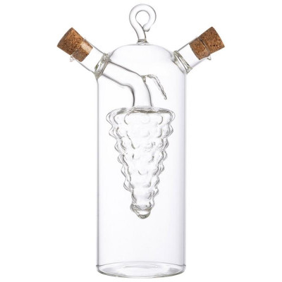 Емкость для масла и уксуса OLIVA 350/50мл из стекла, дизайн: виноград MALLONY 105014