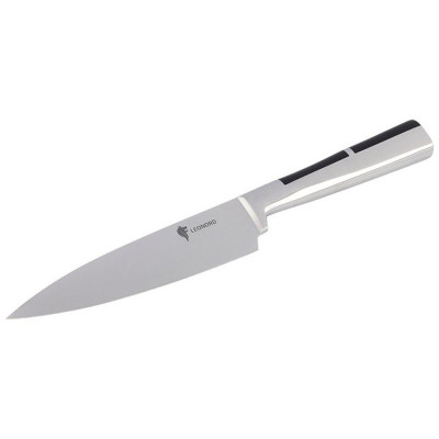 Нож Leonord PROFI поварской, 20см цельнометалл с вставкой из АБС пластика MALLONY 106016-1