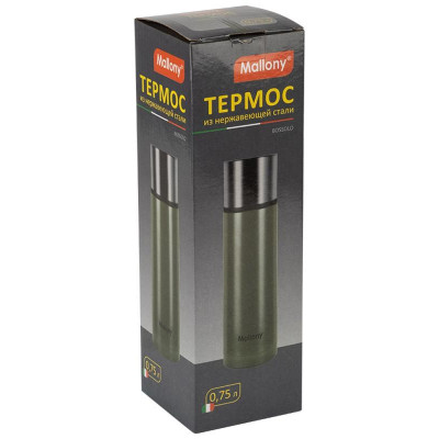 Термос из нерж.стали BOSSOLO (0.75л) зеленый MALLONY 106031-3