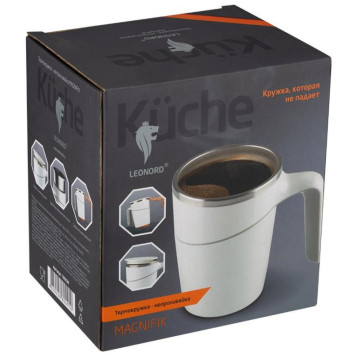 Термокружка-непроливайка MAGNIFICO (0.47л) Leonord белый MALLONY 106038-1