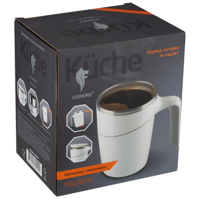 Термокружка-непроливайка MAGNIFICO (0.47л) Leonord белый MALLONY 106038-1