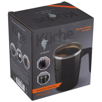 Термокружка-непроливайка MAGNIFICO (0.47л) Leonord черный MALLONY 106039-1