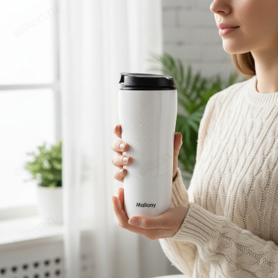 Термокружка-непроливайка MAGNIFICO (0.48л) Mallony 106041 белый-5