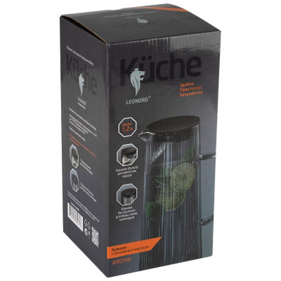 Кувшин Leonord AROMA 1.2л из цветного боросиликатного рельефного стекла MALLONY 106482-3