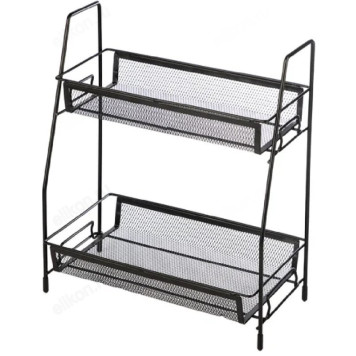 Этажерка настольная Mallony L’ordine Nero 107588 2 яруса