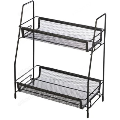 Этажерка настольная Mallony L’ordine Nero 107588 2 яруса