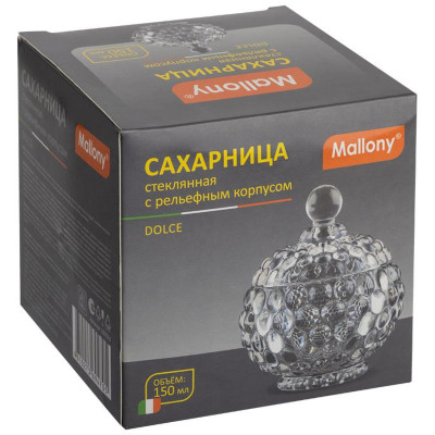 Сахарница стекло DOLCE с рельефным корпусом 107619-1