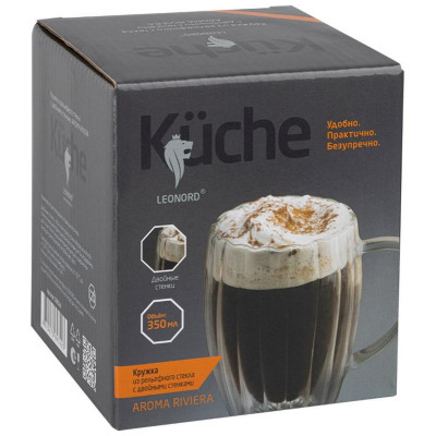 Кружка из рельефного стекла Leonord AROMA RIVERA MALLONY 108124-3