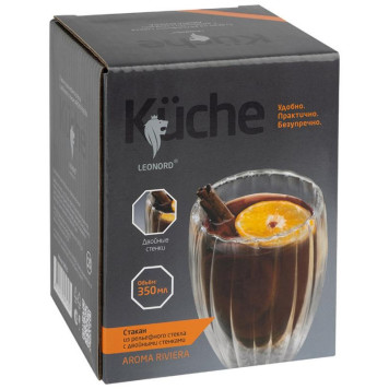 Стакан из рельефного стекла Leonord AROMA RIVIERA MALLONY 108125-2