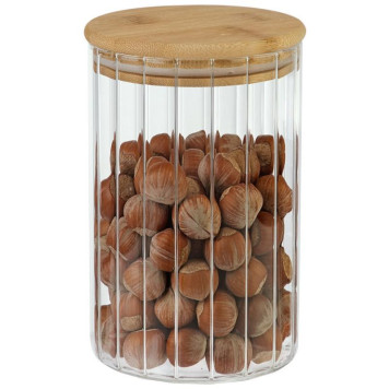 Банка из рельефного стекла Leonord AROMA RIVIERA 1000мл MALLONY 108280-3