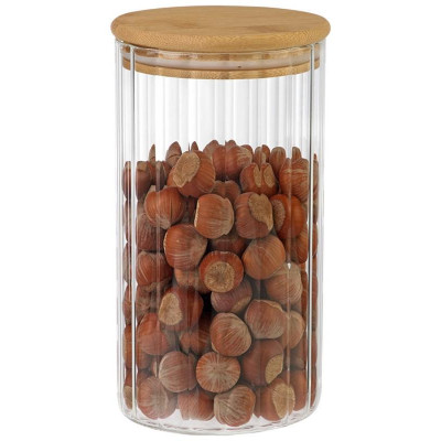 Банка из рельефного стекла Leonord AROMA RIVIERA 1300мл MALLONY 108281-5