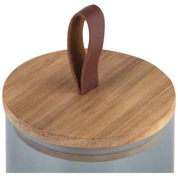 Банка стеклянная 0.6л для сыпучих продуктов Leonord ALBERO DI MARMO с крышкой MALLONY 108283-2