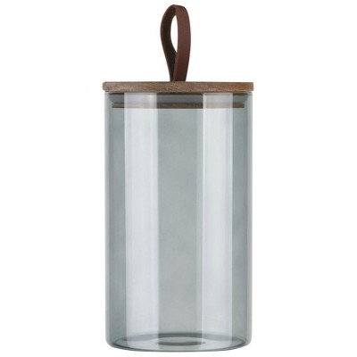 Банка стеклянная 1.0л для сыпучих продуктов Leonord ALBERO DI MARMO с крышкой MALLONY 108284-1