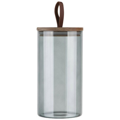 Банка стеклянная 1.3л для сыпучих продуктов Leonord ALBERO DI MARMO с крышкой MALLONY 108285-1