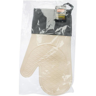 Прихватка-рукавица силиконовая с манжетой IDEA (силикон, полиэстер) MALLONY 108301-3