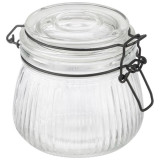 Банка из рельефного стекла 0.5л LA SCALA с бугельным замком MALLONY 108317