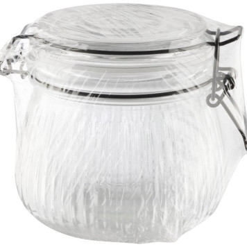 Банка из рельефного стекла 0.5л LA SCALA с бугельным замком MALLONY 108317-3