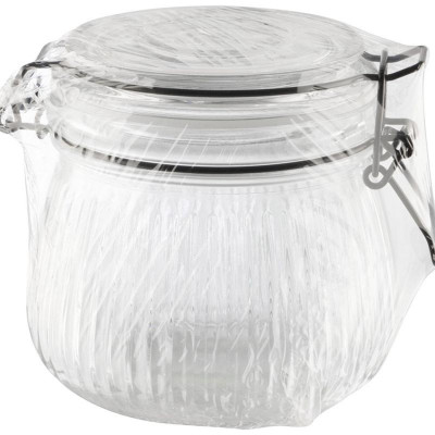 Банка из рельефного стекла 0.5л LA SCALA с бугельным замком MALLONY 108317-3