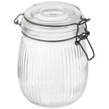 Банка из рельефного стекла 0.75л LA SCALA с бугельным замком MALLONY 108318