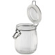 Банка из рельефного стекла 1.0л LA SCALA с бугельным замком MALLONY 108321