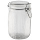 Банка из рельефного стекла 1.0л LA SCALA с бугельным замком MALLONY 108321