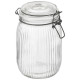 Банка из рельефного стекла 1.0л LA SCALA с бугельным замком MALLONY 108321