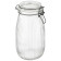 Банка из рельефного стекла 1.5л LA SCALA с бугельным замком MALLONY 108322