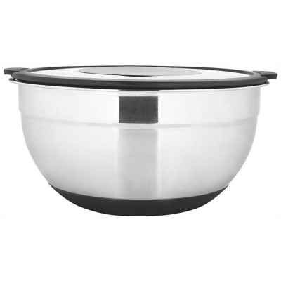 Миска из нерж.стали AMARENA с крышкой-теркой (3 терки в комплекте) MALLONY 108660-3