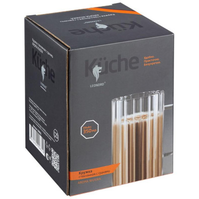 Кружка Leonord AROMA RIVIERA 350мл из боросиликатного стекла MALLONY 108962-5