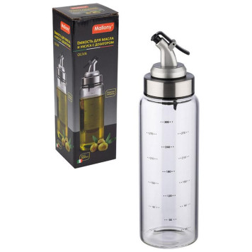Емкость для масла и уксуса OLIVA 300мл стеклянная с дозатором MALLONY 109037