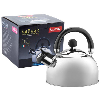 Чайник металлический со свистком DJA-3023 MALLONY 900055