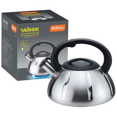 Чайник металлический со свистком MAL-066 MALLONY 910086