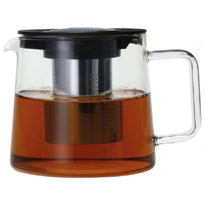 Чайник заварочный MALLONY Skandi 0,6л 910124 стекло/пласт.крыш/сито-1
