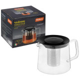 Чайник заварочный Skandi 1000мл из боросиликатного стекла, с прямоугольной ручкой MALLONY 910125