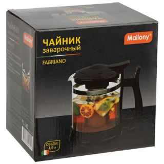 Чайник заварочный Fabriano 1600мл стеклянный MALLONY 910130-3