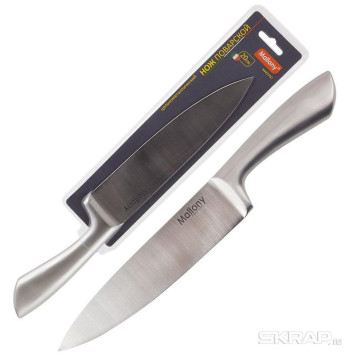 Нож MAESTRO цельнометалл MAL-02M поварской MALLONY 920232